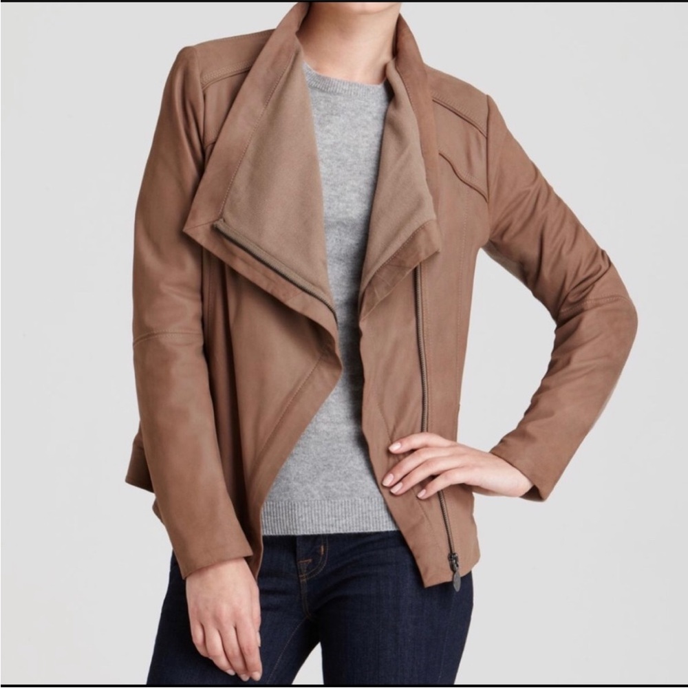 Elie Tahari Andreas Leather Jacket, XS